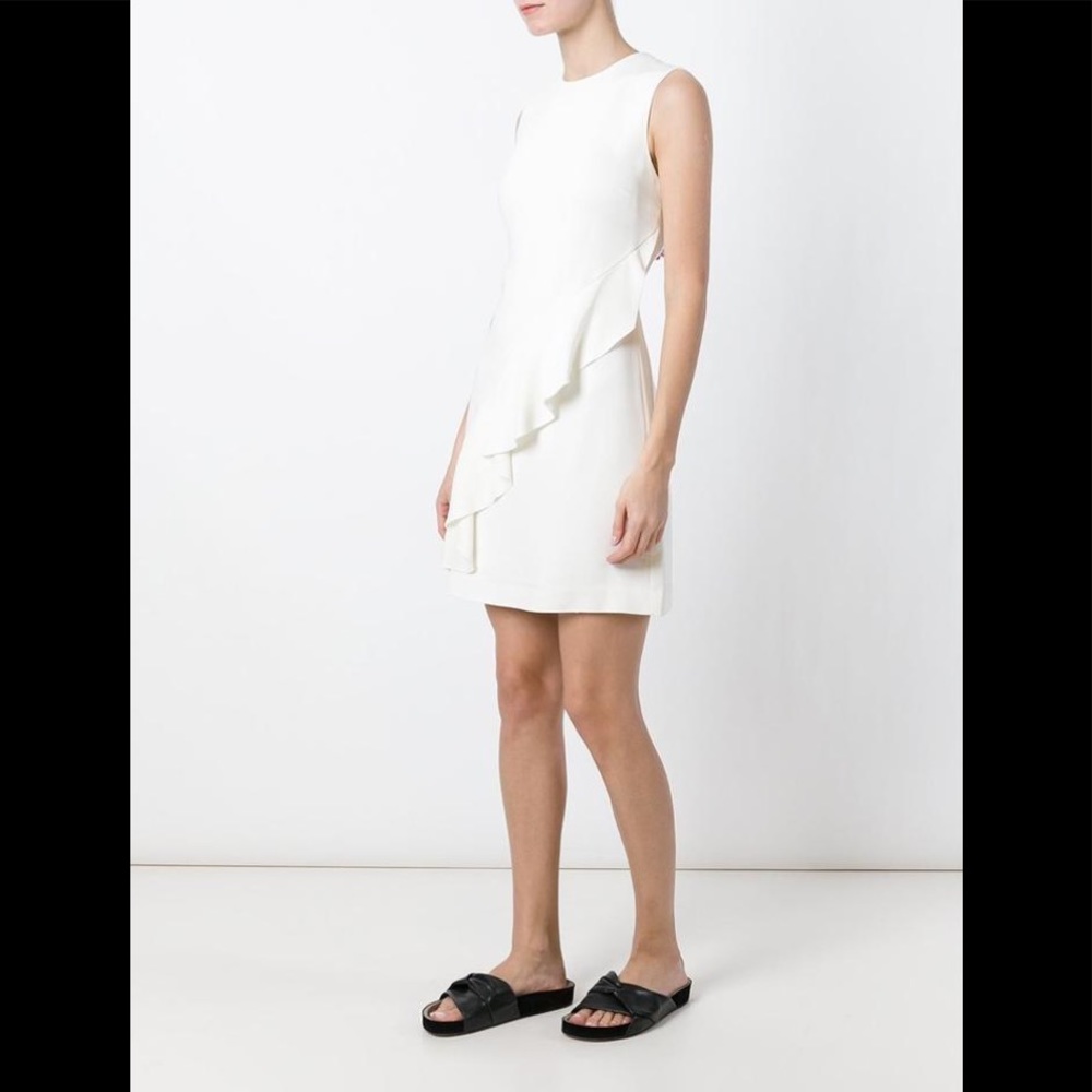 A.L.C. Clarence sleeveless ruffle midi dress white Size 10